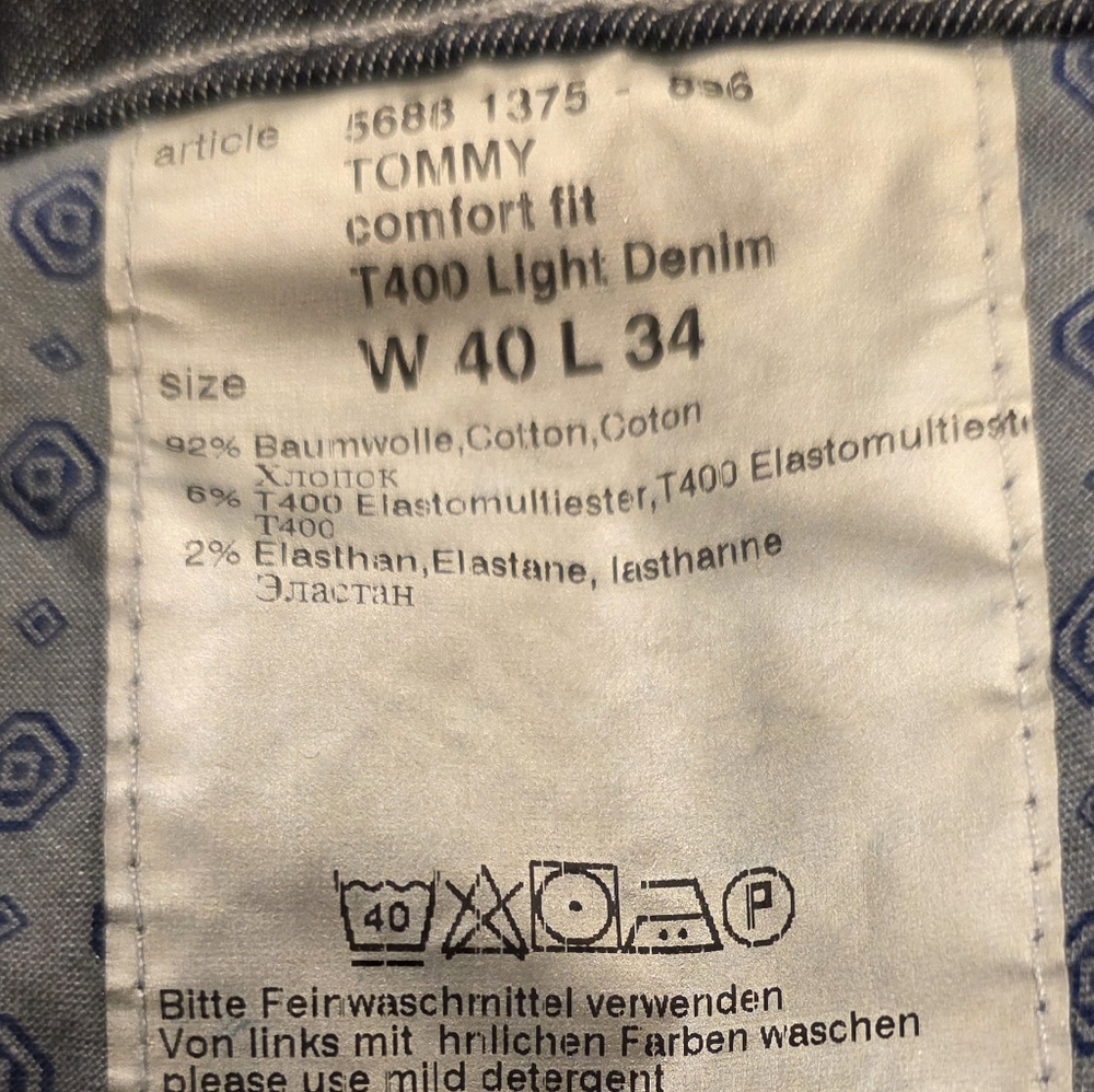 ALBERTO Luxury T400 Comfort Fit Jeans - Size 40 - Picture 12 of 12